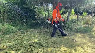 Mulching long grass [upl. by Ariaic]