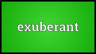 Exuberant Meaning [upl. by Tereb]