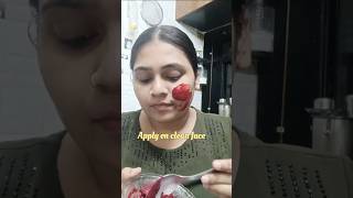 I Tried a Beetroot Face Pack for Glowing Skin ytshorts skincare [upl. by Lucie375]