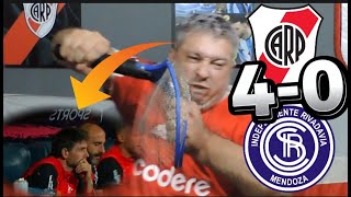 Independiente rivadavia 4 vs River Plate 0  Reaccion del hincha de River re caliente [upl. by Aydan]