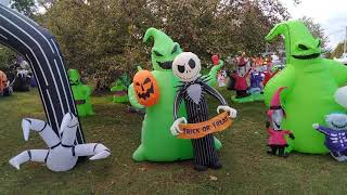 My 2021 Halloween Airblown Inflatables Display Daytime Walkthrough [upl. by Veator704]