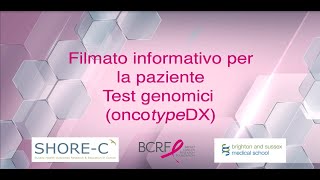 Understanding your Oncotype DX test result A short patient information film Italian [upl. by Ralat]