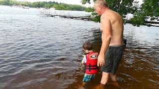 Catching fish with Grandpa on the Wisconsin river [upl. by Ozne]