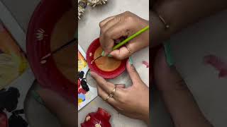 মাটির চায়ের কাপের উপর painting 🖌️✨ shorts ytshorts art craftybongs diy viralshorts upasona [upl. by Corry670]