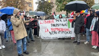 7 ottobre a Brescia il presidio pro Palestina “mascherato” da conferenza stampa [upl. by Ottillia368]