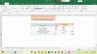 How to Cash flow statement british system in Microsoft Excel [upl. by Carlock722]