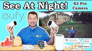 ✅ Color Night Vision Security Camera  Wifi Solar Local Storage  Eufy Cam S3 Pro  Homekit Google [upl. by Junie]