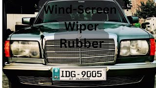 Mercedes Benz W126 Wiper Rubber Replacement [upl. by Enyrehtac896]