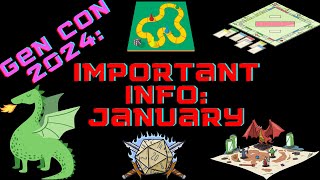 GenCon 2024 January Info [upl. by Saddler]