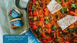 One pot orzo met witte vis  Karolas Kitchen [upl. by Soalokin]