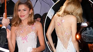 Zendaya Stuns in Vintage Backless Dress at Anna Wintours PreMet Gala Soiree [upl. by Delorenzo]