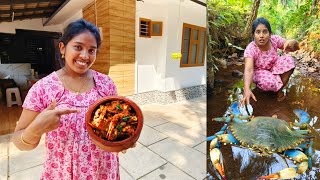 Kerala Village Style Crab Nirvana 🦀 കവിയുടെ വീട്ടിലെ ഞെണ്ട് നിർവാണ New Home 🏠 [upl. by Aiek]