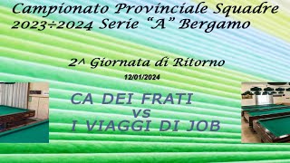 Campionato Provinciale Squadre 2023÷2024 quotAquot Bergamo 12 0124 [upl. by Rozalin]