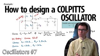 Colpitts Oscillator Circuit Analysis 7  Oscillators [upl. by Eudo]