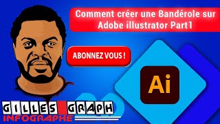 Comment Créer une Bandérole sur illustrator part1 [upl. by Martell937]