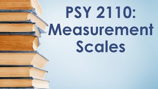 PSY 2110 Statistics Basic Concepts 1 Scales of Measurement [upl. by Ahsikel994]