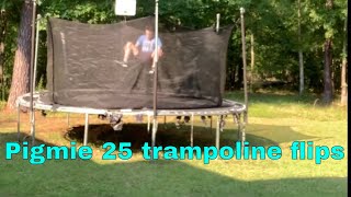 Doing all of Pigmies 25 easy trampoline flips [upl. by Lancelle]