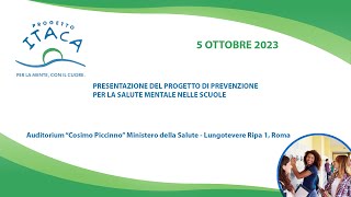 Presentazione del Progetto Prevenzione per la Salute Mentale nelle Scuole [upl. by Alabaster665]