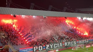 PL Wisła Kraków  BrukBet Termalica Nieciecza kibice Wisły 20241018 [upl. by Cann374]