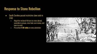 Topic 211The Stono Rebellion and Fort Mose [upl. by Clarey]