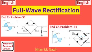 Full Wave Rectifier  End Ch Q 30  End Ch Q 31  EDC 272EnglishBoylestad [upl. by Bron]