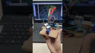 Radar system using Arduino arduinoprojects eazytronic experiment [upl. by Anawk]