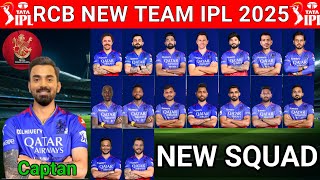 IPL 2025  Royal Challengers Full Squad  RCB New Squad 2025  RCB New Players List 2025 [upl. by Delle126]