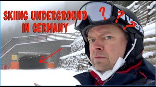 Skiing Thru an UNDERGROUND TUNNEL on Germanys Highest Mountain in Garmisch Zugspitze PT 2 [upl. by Sucrad]