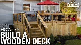 Learn How To Build a Deck with Wood  DIY Projects [upl. by Housen]