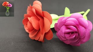 Blumen basteln mit Papier  Geschenke selber machen 🌸 DIY  how to make beautiful paper Rose [upl. by Reamy]