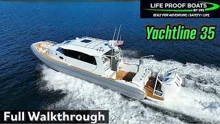 Safest Luxury Yacht in the World Yachtline 35 Tour [upl. by Enimrej]