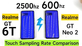 Realme GT 6T vs GT Neo 2 Touch Sampling Rate Comparison Which is Best 😱😲🔥🔥 [upl. by Cinomod68]