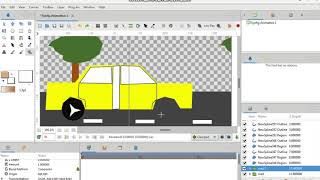 Synfig moving CAR making on a road [upl. by Naashom735]