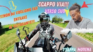 🤯NON MI VOGLIONO FAR ENTRARE NEL RISTORANTE🤬Riparto in moto 1°Tappa Modena [upl. by Yrogreg]