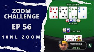 The Rebuild Begins THE ZOOM CHALLENGE EPISODE 56 PokerStars 10NL ZOOM [upl. by Ayanad]