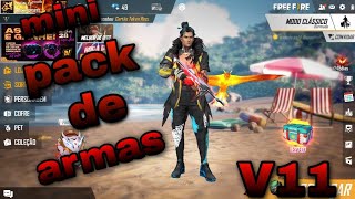 Saiu Novo mini pack de armas V11 da nova atualização do free fire mp40 da incubadora Katana de 🔥 [upl. by Thirzi]