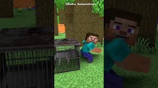 Steve And The Wolf In The Woods minecraftanimation [upl. by Anauqed]