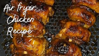 Air fryer chicken  Air fryer chicken thighs  Sticky Air fryer chickengugulethuzubane2444 [upl. by Ahsitel]