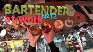 BARTENDER AT WORK №12 GoPro  5 cocktails [upl. by Rairb]