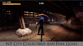 Tony Hawks Pro Skater 1  2  NY City Collectibles And Park Goals [upl. by Eceinej514]