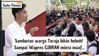 Heboh Sambutan Warga Toraja Sampai Bikin Wapres GIBRAN Minta Maaf [upl. by Tennek]