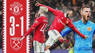 WE NEVER GIVE UP 🙌  Man Utd 31 West Ham  Highlights [upl. by Zelma]