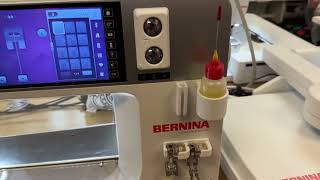 Bernina Jeff New stick on accessory holders and spinning accessory pyramid 770QE B790 B570 [upl. by Nnalorac]