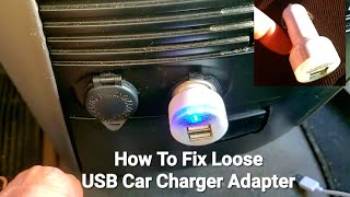 How To Fix USB Car Charger Adapter Loose Or Not Working [upl. by Etnor]