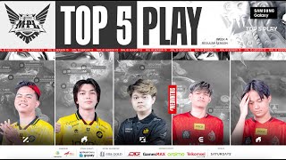 Top 5 Plays Week 4  MPL Indonesia Season 13 [upl. by Osnofedli]