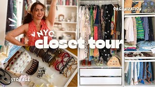 NYC Apartment Closet Tour  wardrobe of my pinterest dreams ✨ [upl. by Midas]