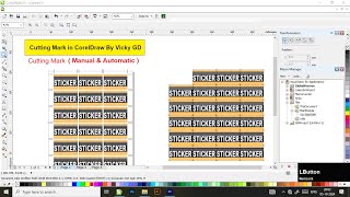 How to Automatic Cutting Marks in corel draw   Using Macro in CorelDraw   Vicky GD [upl. by Katya]