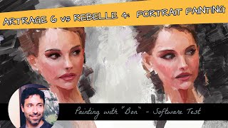 Artrage 6 vs Rebelle 4 Portrait Painting Comparison  Demo [upl. by Akoyn591]