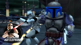 Star Wars Battlefront 1 Mods PC HD Clones vs Clones  Jango vs ObiWan [upl. by Anuhsal]