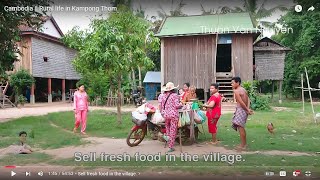 Cambodia  Rural life in Kampong Thom [upl. by Dranek220]